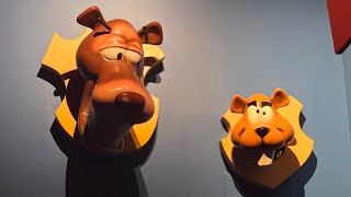 Bear and Beaver Animatronic Heads At Dudley Do Rights Ripsaw Falls Islands of Adventure [upl. by Purvis251]