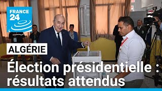 Présidentielle en Algérie résultats attendus victoire pressentie de Tebboune • FRANCE 24 [upl. by Ddej]