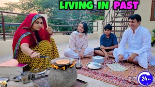 LIVING IN PAST  Comedy Family Challenge 24 hrs  Living without electricity  Aayu and Pihu Show [upl. by Haberman]