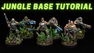 How to make Jungle Base for your miniatures in 5 minutes  TUTORIAL [upl. by Sukramaj]