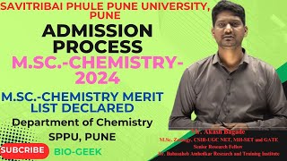 ADMISSION PROCESS IN SPPU FOR PG COURSES MSCCHEMISTRY MERIT LIST2024 DECLARED BioGeek [upl. by Everett927]