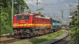 Puducherry Circar express arriving at Akividu Railway station [upl. by Hadias]