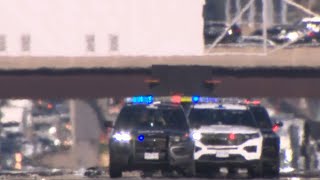 Police chase shuts down portion of Highway 401 in Toronto [upl. by Mahgirb]