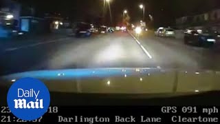 Driver takes police on INSANE high speed chase ending in huge crash [upl. by Carli]