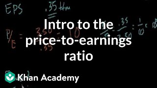 Introduction to the pricetoearnings ratio  Finance amp Capital Markets  Khan Academy [upl. by Naivaj]