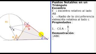 Puntos notables excentro propiedad 1 [upl. by Evangelia]