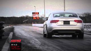 APR Audi S5 42L FSI V8 Stage III TVS1740 Supercharger System Quarter Mile [upl. by Esylle491]