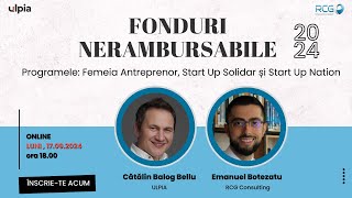 Vrei fonduri nerambursabile Programele Femeia Antreprenor Start Up Solidar și Start Up Nation [upl. by Akcemat]