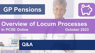 GP Pensions  Locum GP webinar QampA 06 Jun 2023 [upl. by Ielak267]