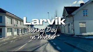 Beautiful Sunny Winter Day in Larvik Vestfold Norway  Nansetgata [upl. by Schwinn]