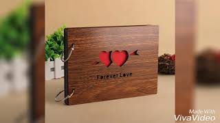 Wooden Photo Albun Sehaz Artworks Forever Love Wood Pasted Photo Album [upl. by Nolos38]