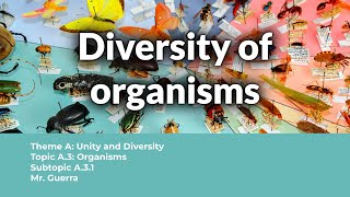 A31 Diversity of organisms  IB Biology SL NEW SYLLABUS First assessment 2025 [upl. by Lotty370]