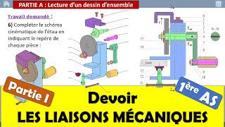 Correction dun Devoir sur les Liaisons Mécaniques1AS202112 [upl. by Thormora903]