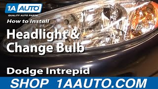 How to Replace Headlight and Bulb 9804 Dodge Intrepid [upl. by Hali582]