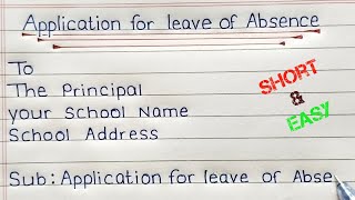 Application For Leave Of Absence [upl. by Eiznekcam]