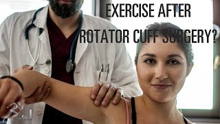 Can you play sports and exercise after rotator cuff surgery [upl. by Ynaffets744]