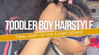 TODDLER BOY HAIRSTYLE 79  PART 3 OF SERIES  HOW TO ADD HAIR ACCESSORIES TO BRAIDED HAIRSTYLE [upl. by Matlick]