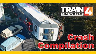 Train Sim World 4 Crash Compilation [upl. by Aicul359]