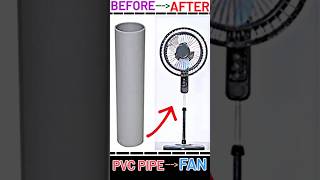 Restoration Small Pvc Pipe🥢convert ♻️into a smart Mini fan🌀😰respect views shortsfeed shorts yt [upl. by Tiphanie]