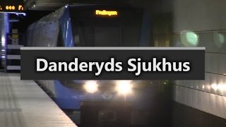 Danderyds Sjukhus Tunnelbanestation med tåg [upl. by Jade]