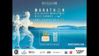 Marathon des Alpes Maritimes 2023  NiceCannes [upl. by Nwahsem655]