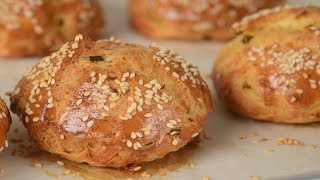 Gougères French Cheese Puffs Recipe Demonstration  Joyofbakingcom [upl. by Caleb]