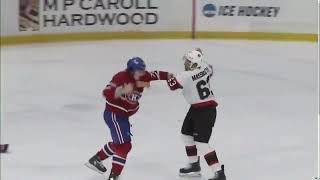 ARBER XHEKAJ KO ZACHARY MASSICOTTE Sens VS Habs 20220918 [upl. by Fi]