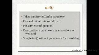 JSPs and Servlets Tutorial 09 Part 3 Understanding init service and ServletConfig [upl. by Bashemath]