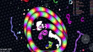 Slitherio AI 104065 Score  AI Slitherio Gameplay 214 [upl. by Marquis772]