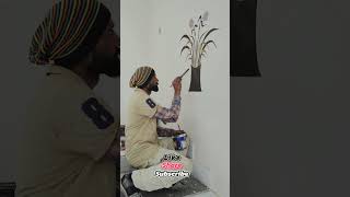 wall painting design walldesign trending trending trendingshorts foryou [upl. by Clover]