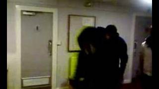 jackass gangsta wannabe gets knocked out kicking door [upl. by Aray]