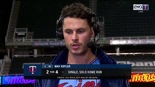 Max Kepler gets to wear THE ROBE in postgame interview [upl. by Herrle]