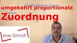 umgekehrt proportionale Zuordnung  Mathematik  Lehrerschmidt [upl. by Rupert]