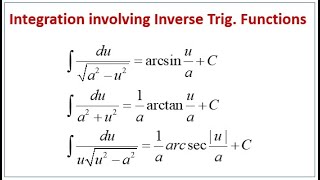 AP Calculus AB 81 Arcsin and Arctan Formulas for Integration [upl. by Akirdnuhs]