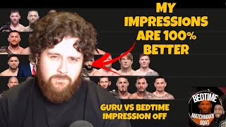 MMA GURU challenges Bedtime MMA to an impression OFF [upl. by Haropizt]