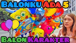 Balonku Ada Lima Lagu Anak Populer  Lagu Balonku Ada Lima  Balon Balon Karakter Lucu [upl. by Lilian]