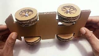 How to make simple cardboard car  Very simple [upl. by Enimajneb41]