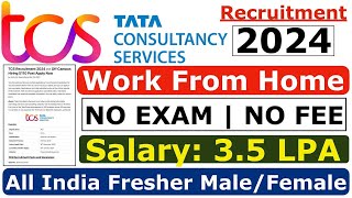 TCS Recruitment 2024 TCS hiring Freshers  TCS Work From Home Jobs  TCS OFF Campus Placements [upl. by Prima]