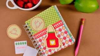 Cómo hacer un RECETARIO tipo SCRAPBOOK fácil [upl. by Necaj]