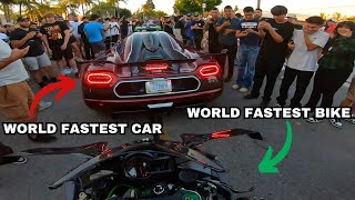 Sneaking My Ninja H2R To A Hypercar Meet [upl. by Vivyanne]