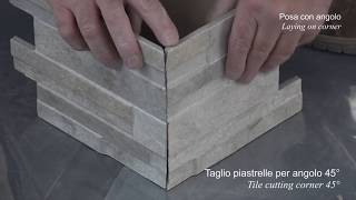 Posa rivestimenti decorativi gres porcellanato 16x40  Tutorial [upl. by Acie]