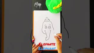 Como dibujar un elefante  Dumbo  Disney  Animales  Dibujos fáciles  para niños de 5 a 6 años [upl. by Ahsiyk]