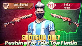 Pushing Top 1 in Shotgun M1014  Free Fire Solo Rank Pushing with Tips and Tricks  Ep7 [upl. by Alfeus]