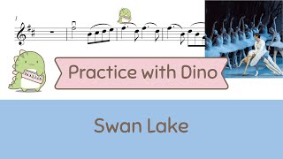 Swan Lake by Tchaikovsky Violin Tutorial  Play along  Playing partner [upl. by Dolores]