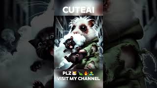 Dont smoke You could become a zombie🐹🍃🔥🧟‍♂️cat cute ai funny [upl. by Onil]