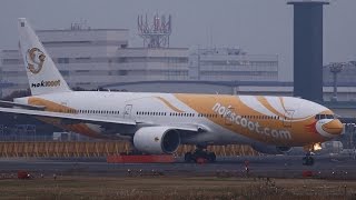 NokScoot Boeing 777200ER HSXBC Takeoff from NRT16R [upl. by Alvis]