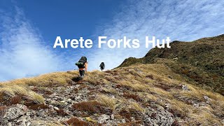 Arete Forks Hut via Blue Range Hut Cow Creek Hut and Table Range Tararua Forest Park New Zealand [upl. by Lurline573]