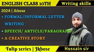 Writing Skills dialogue jkbose class 10th English 2024 By Tahir Sir [upl. by Burrows]