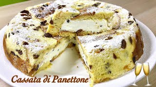 CASSATA DI PANETTONE ricetta veloce senza cottura  Tutti a Tavola [upl. by Jennilee]