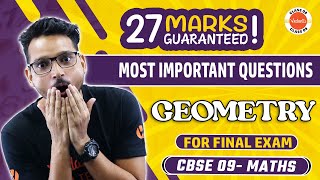 Guaranteed 27 Marks 🔥 Most Important Questions from GEOMETRY  Class 9 Maths  CBSE 2024 [upl. by Berkin750]